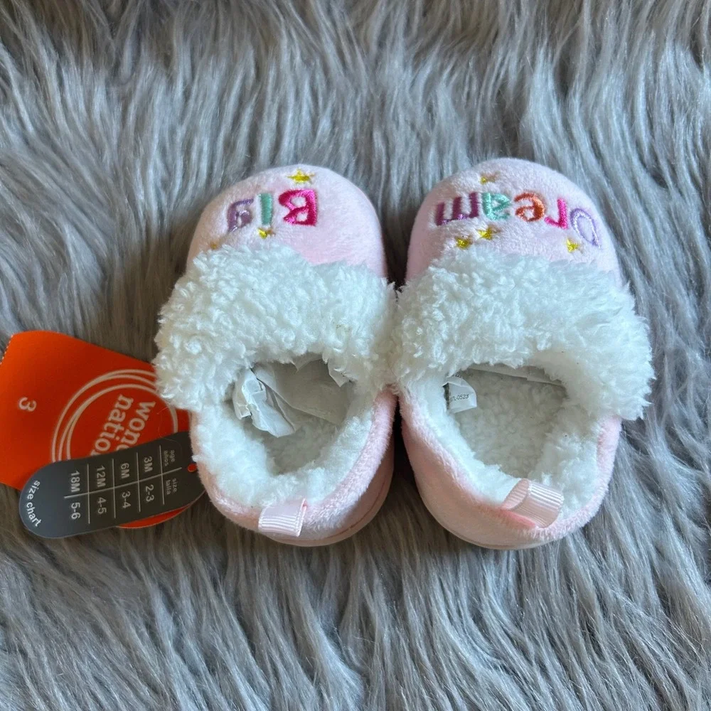 Wonder Nation Slippers Toddler Girl Size 3 